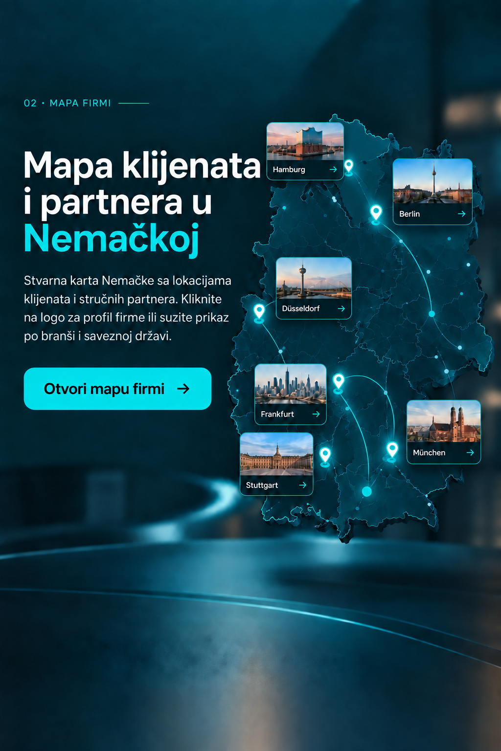 Mapa klijenata i partnera u Nemačkoj